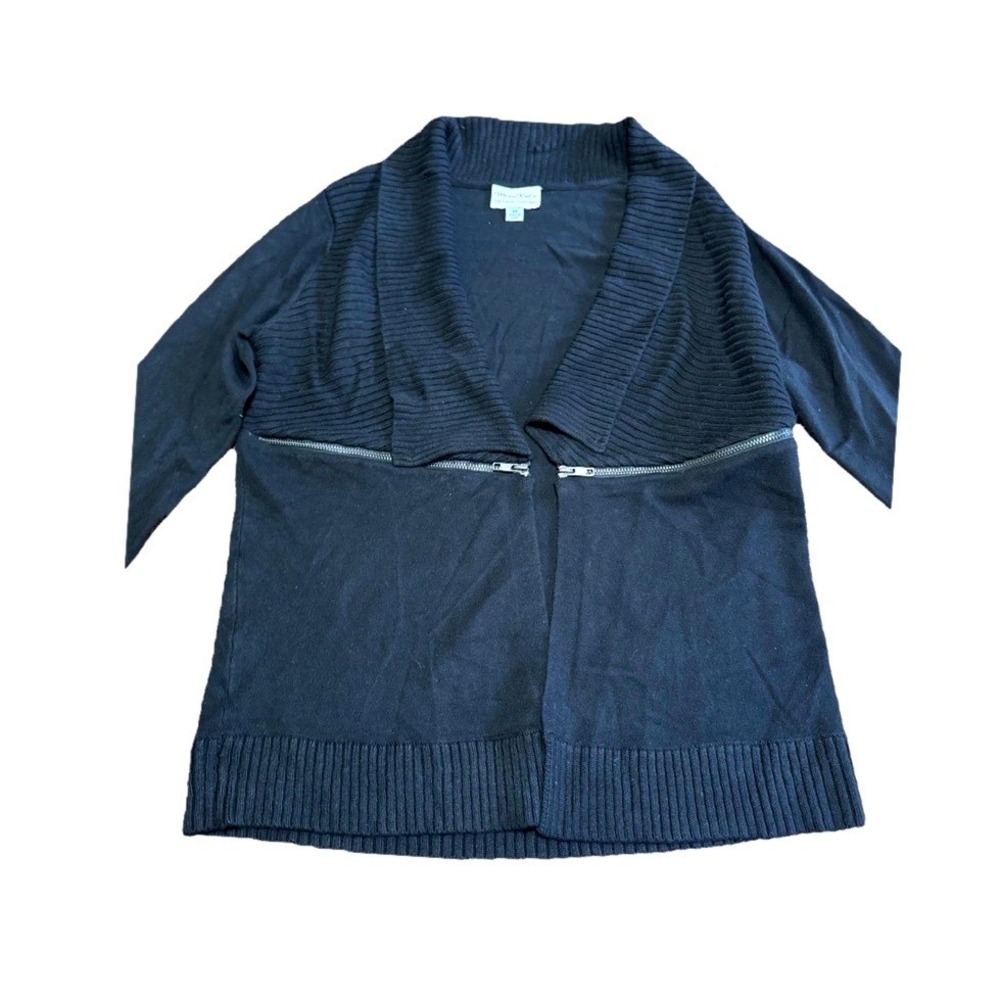 Louis Dell'Olio Women‎ Black Cardigan XS With Zippers